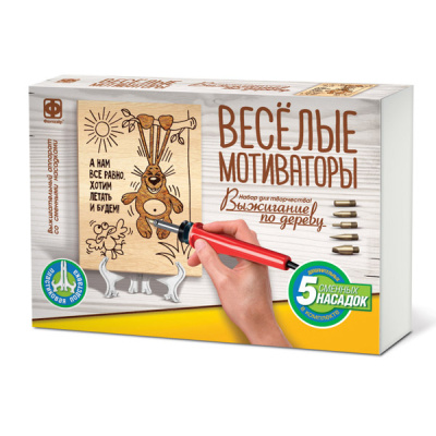 Набор для творчества Выжигание по дереву Веселые мотиваторы Хотим летать и будем! Фантазер 371301